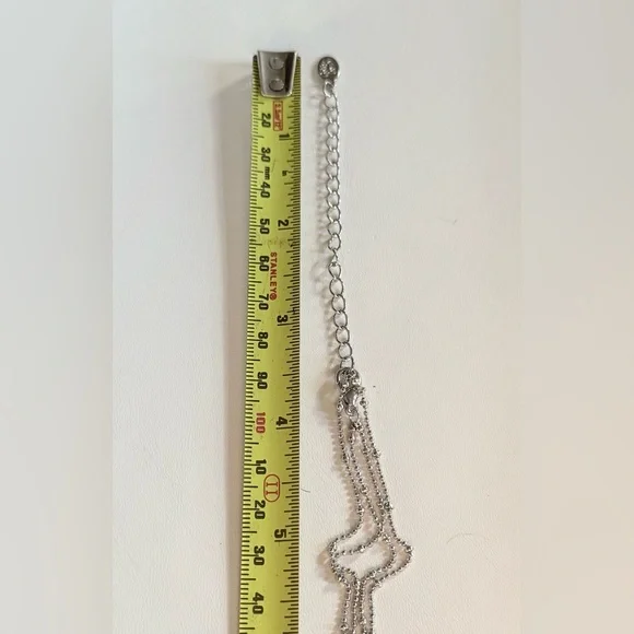 👑 Cookie Lee Double Chain Genuine Crystal Crowned Heart Pendant Necklace - Picture 5 of 7